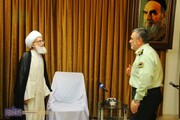 فرمانده نیروی انتظامی کشور با آیت الله العظمی نوری همدانی دیدار کرد