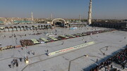تصاویر/  صبحگاه مشترک عهد سربازی در مسجد مقدس جمکران