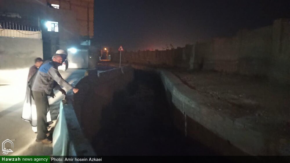 حضور شبانه امام جمعه همدان در یکی از مناطق حاشیهای شهر + عکس