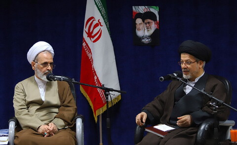 تصاویر/ دیدار دبیر شورای عالی انقلاب فرهنگی با آیت الله اعرافی