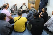 آية الله النجفي  يستقبل وفداً من زائري العتبات المقدسة القادمين من شمال جمهورية إيران الإسلامية