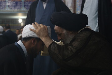 تصاویر / مراسم عمامه‌گذاری طلاب مدرسه علمیه حضرت قائم(عج) حمیدیه