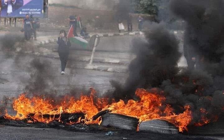فلسطین میں پھر شدید احتجاج +تصاویر 