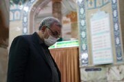 تشرف وزیر بهداشت به مسجد مقدس جمکران + تصاویر