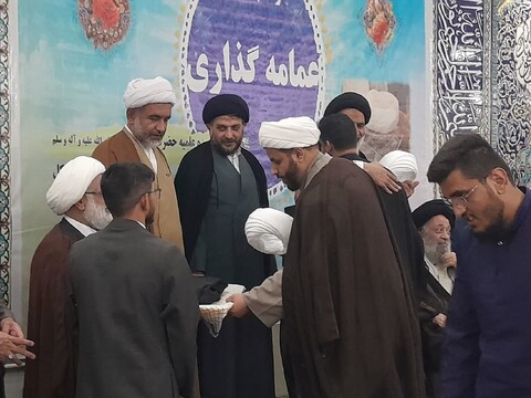 مراسم عمامه‌گذاری مدرسه علمیه حضرت رسول اکرم(ص) شهرستان هفتکل