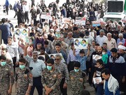 تصاویر/ حرم شاہ چراغ (ع) میں دہشت گردی کے واقعہ کی مذمت میں کاشان میں شدید احتجاج