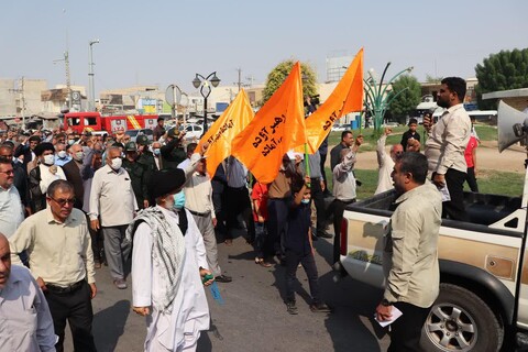 راهپیمایی سراسری در استان بوشهر علیه ترور و آشوب