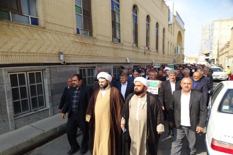 تصاویر/ راهپیمایی مردم شهرستان چهاربرج در محکومیت حادثه تروریستی حرم شاهچراغ