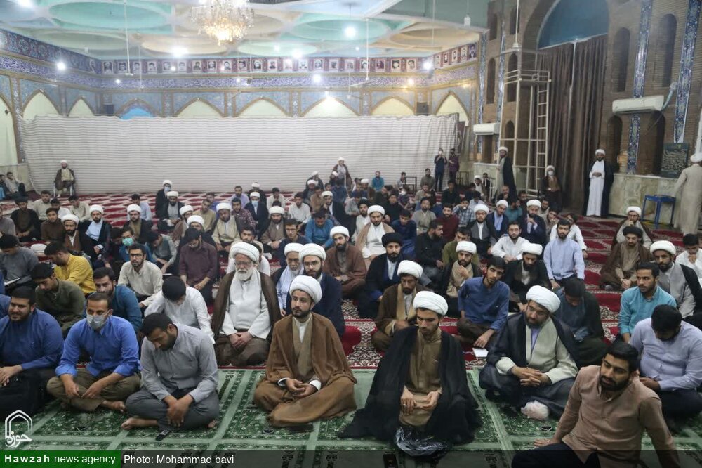 برگزاری درس اخلاق طلاب و روحانیون مدارس علمیه اهواز+ عکس