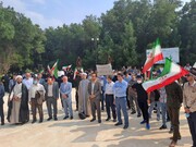 تصاویر/ تجمع دانشجویان دانشگاه خلیج فارس بوشهر در محکومیت حادثه تروریستی شاهچراغ