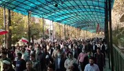 فیلم| تجمع بزرگ دانشجویان و اساتید دانشگاه تهران