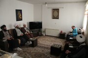 عیادت مدیر حوزه علمیه کردستان از مدافع امنیت + تصاویر