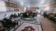 تصاویر/ مراسم نکوداشت شهدای شاهچراغ و طلبه شهید آرمان علی‌وردی در مدرسه علمیه امام موسی کاظم(ع) برزک