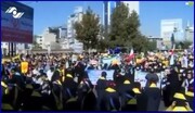 فیلم | حضور پرشور مردم البرز در راهپیمایی ۱۳ آبان