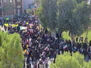 فیلم| راهپیمایی مردم بوشهر در روز ۱۳ آبان