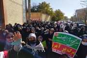 تصاویر/ حضور طلاب خواهر مدارس علمیه استان اردبیل در راهپیمایی ۱۳ آبان