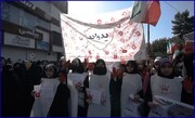 فیلم | تصاویر متفاوت از حضور دختران انقلاب در راهپیمایی ۱۳ آبان قم