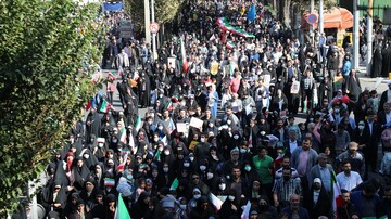 فیلم | طنین شعار مرگ بر آمریکا در خیابان امام (ره) خوی