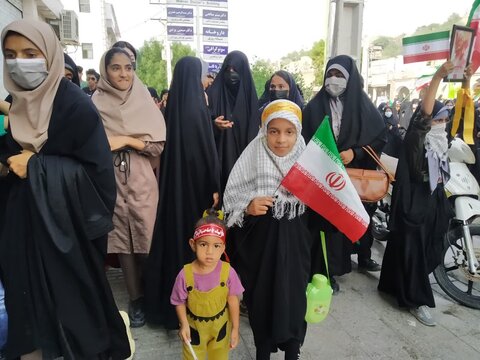 خروش مردم میناب در راهپیمایی ۱۳آبان