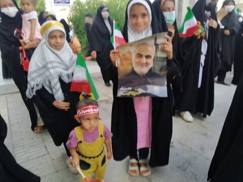 خروش مردم میناب در راهپیمایی ۱۳آبان