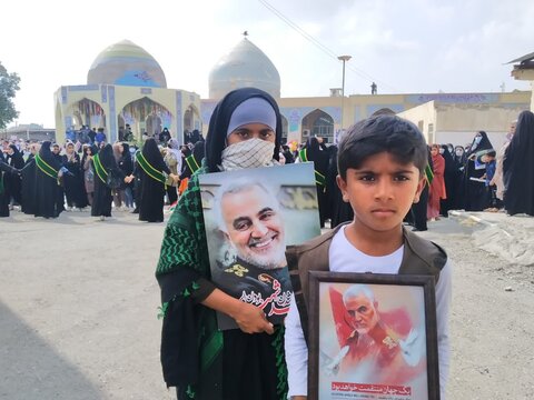 خروش مردم میناب در راهپیمایی ۱۳آبان