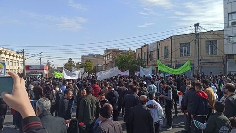 تصاویر/ راهپیمایی روز ۱۳ آبان در مرند