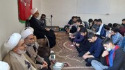تصاویر/ حضور مدیر و معاونان حوزه علمیه زنجان در مدرسه امام حسن مجتبی(ع) سجاس