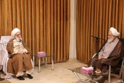 بالصور/ ممثل الولي الفقيه في محافظة قزوين يلتقي بسماحة آية الله نوري الهمداني بقم المقدسة
