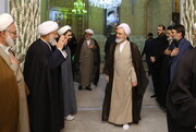 तस्वीरें/ दिवंगत आयतुल्लाह मुहम्मद हसन क़ाफ़ी यज़्दी की याद में क़ुम अल-मुकद्देसा में आयोजित एक समारोह