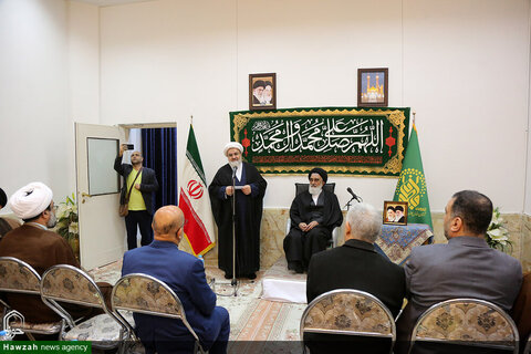 بالصور/ أعضاء أمانة مؤتمر أمناء الرسل الدولي يلتقون متولي العتبة المعصومية المقدسة بمدينة قم