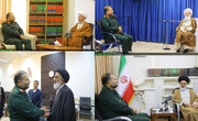 Photo/ Sources of Emulation and Seminary Scholars Receive Head of Basij Organization
