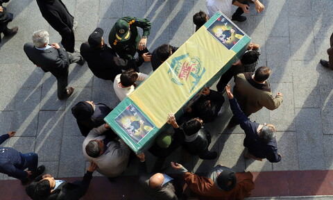 تصاویر/ مراسم تشییع پیکر چهار شهید مدافع حرم در قم
