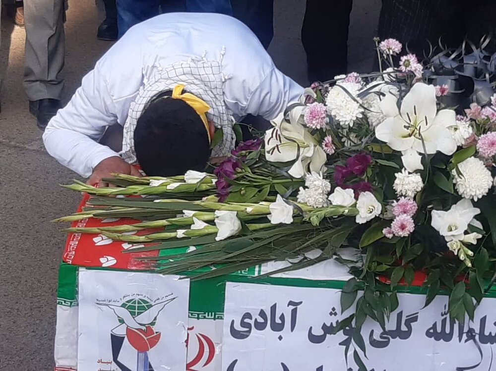 پیکر جانباز شهید «حاج ماشاءالله گلی نوش آبادی» در کاشان تشییع شد