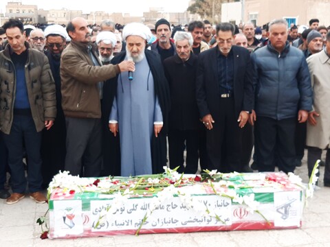 تصاویر:برگزاری مراسم تشییع و خاکسپاری جانباز شهید ماشالله گلی نوش ابادی در زادگاهش نوش اباد