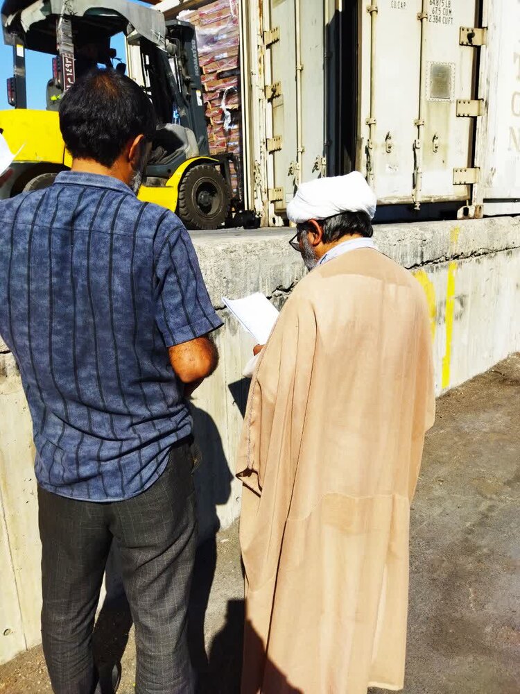 بازدید سرزده مسئول دفتر نمایندگی ولی فقیه در دامپزشکی هرمزگان از محموله های وارداتی دام و طیور