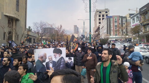 تشییع طلبه شهید حسن مختارزاده در تهران