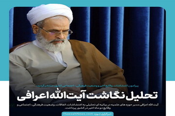 عکس نوشت | تحلیل نگاشت آیت‌الله اعرافی