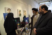 تصاویر/ بازدید حجت الاسلام آل‌هاشم از نمایشگاه «نقش مانا» در سگواره فاطمی