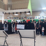 حضور دختران دانش‌آموز در مدرسه علمیه خواهران معصومیه تبریز