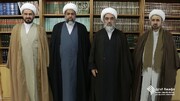 وفد مؤسسة الدليل يلتقي بآية الله اللنكراني بمدينة قم المقدسة + الصور