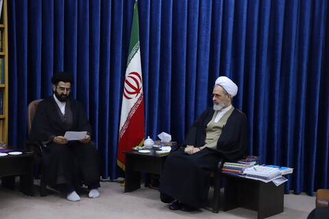تصاویر/ دیدار اعضای شورای سیاستگذاری ستاد راهیانور نور حوزه با آیت الله اعرافی