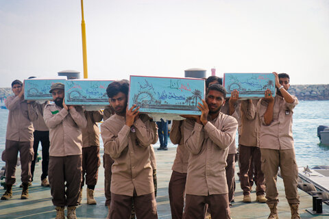 تصاویر/مراسم استقبال از شهید گمنام در بندرعباس