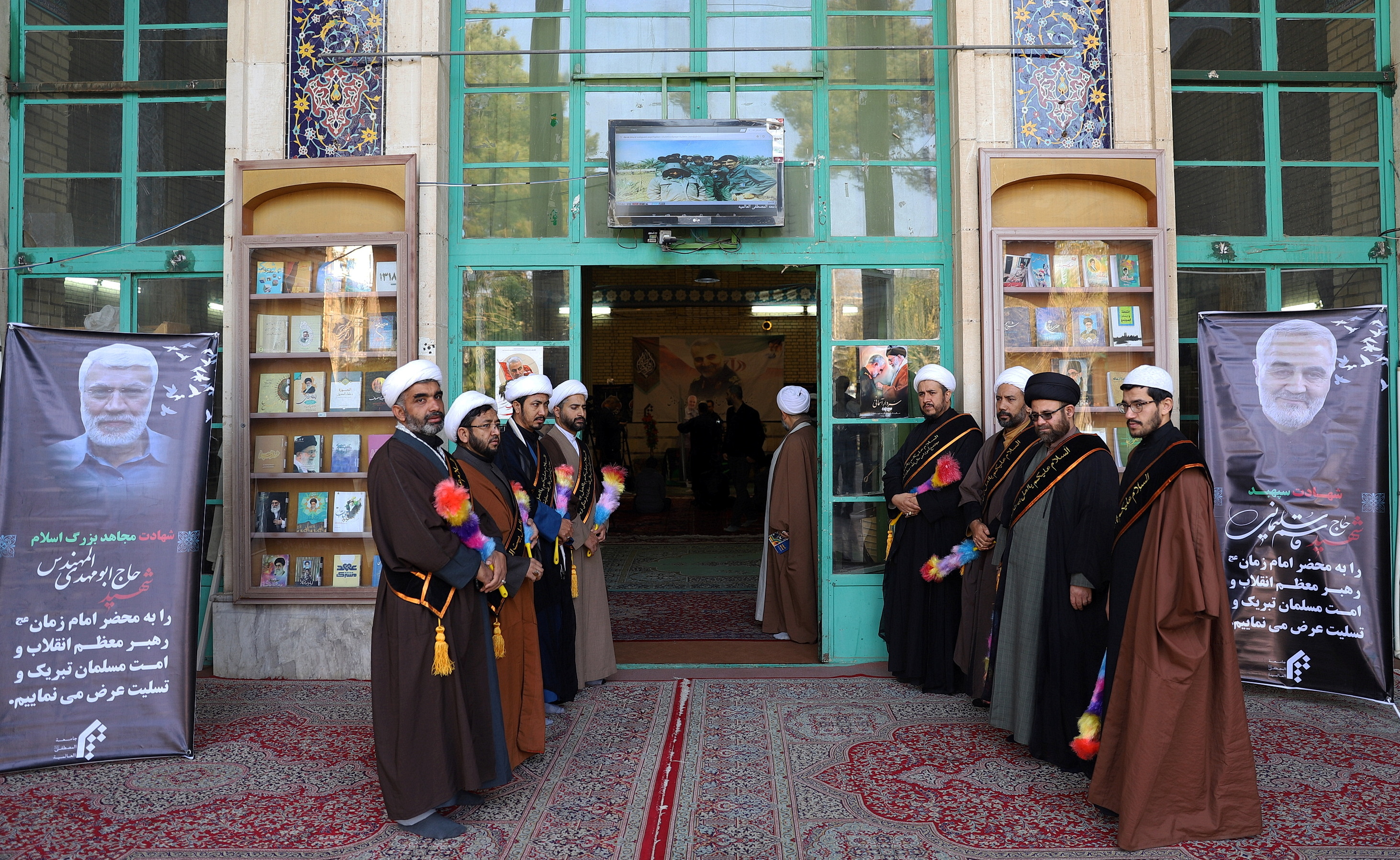 تصاویر/ مراسم گرامیداشت سومین سالگرد شهادت سردار سلیمانی در مدرسه حجتیه قم