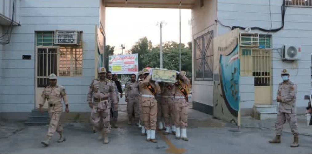 فیلم| استقبال مرزبانان بوشهر از شهید گمنام