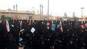 قم المقدسہ میں حجاب کی حمایت میں خواتین کا  عظیم الشان مارچ+تصاویر