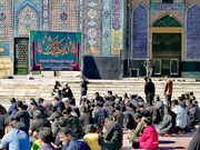 تصاویر/ برگزاری مراسم عزاداری روز شهادت حضرت فاطمه زهرا (س) توسط طلاب حاجی آباد