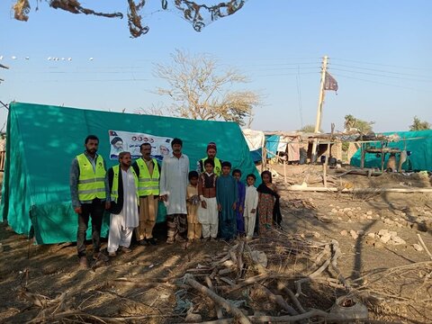 تحصیل کے این شاہ، سندھ کے سیلاب متاثرین کو خیموں کی فراہمی
