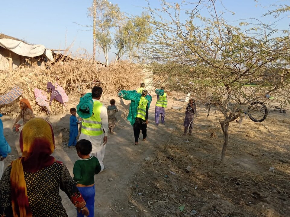 تحصیل جوہی، سندھ کے سیلاب متاثرین کو خیموں کی فراہمی