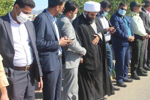 تصاویر/ تشییع پیکر مطهر  شهید گمنام هشت سال دفاع مقدس  در شهرستان بندر  سیریک