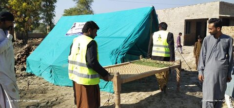 تحصیل ٹھری میرواہ، سندھ کے سیلاب متاثرین کیلئے خیموں کی فراہمی